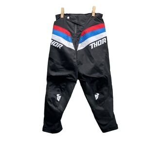 Thor Racing Pants Youth Boys' 28 Leather Padded Biker Motorcross Off Road Sports